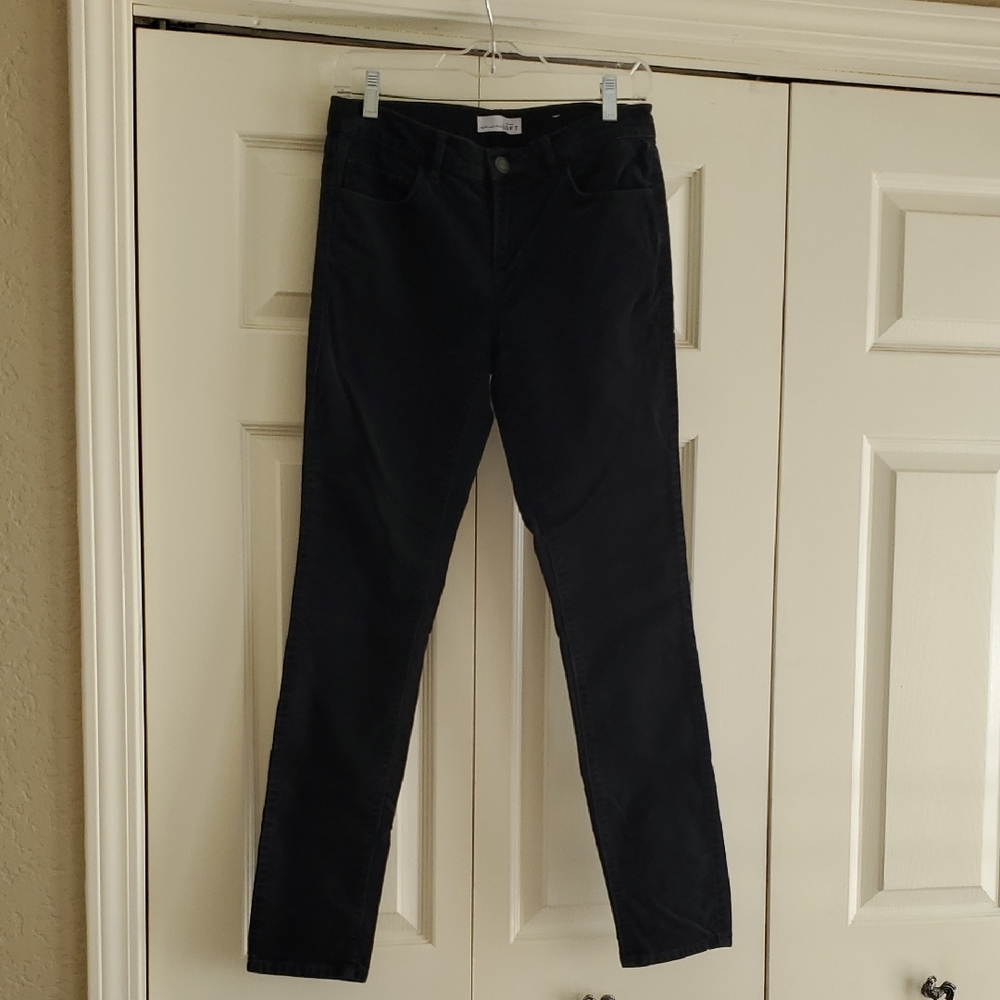 LOFT Modern Skinny Black Cords sz 26/2
